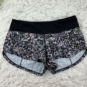 Lululemon Speed Up Short *2.5" Floral Spritz Multi / Black